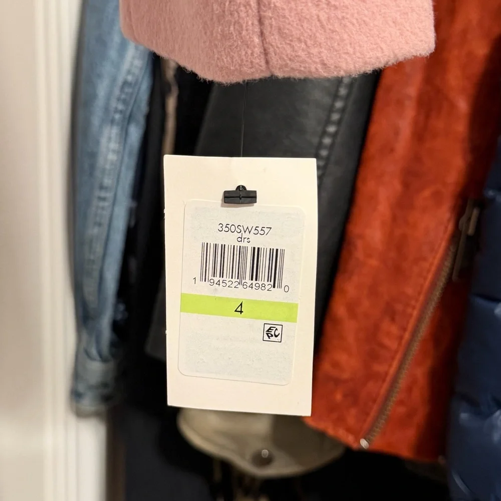 NWT Cole Haan Signature Slick Wool Blend Wrap Coat in Blush Pink Size 4 - Picture 6 of 7